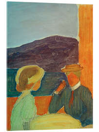 Acrylglasbild Paar im Gespräch, 1909 - Marianne von Werefkin