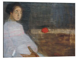 Alubild Mädchen mit Orange