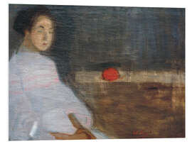 Hartschaumbild Mädchen mit Orange