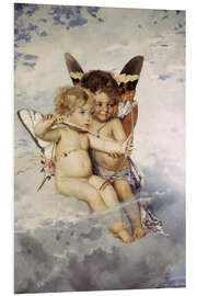 Hartschaumbild Amoretten - Julius Kronberg, 1881