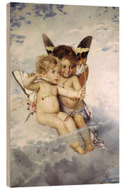Holzbild Amoretten - Julius Kronberg, 1881