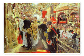 Poster Krönung des Nikolaus II. von Russland, 1896 - Valentin Serow