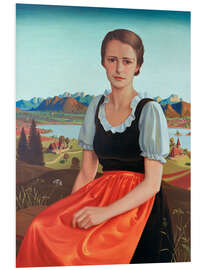 Hartschaumbild Mädchenbildnis