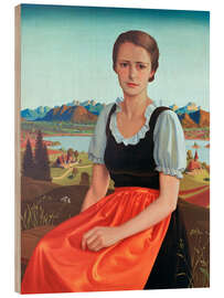 Holzbild Mädchenbildnis