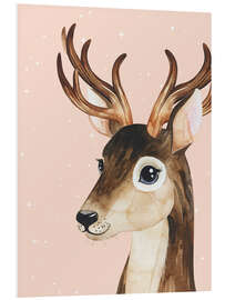 Hartschaumbild Rentier mit Sternen