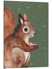 Alubild Eichhörnchen mit Sternen
