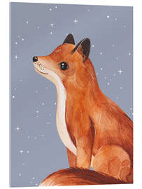 Acrylglasbild Fuchs und Sterne - Ohkimiko
