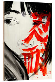 Holzbild Noriko Nintai - Péchane