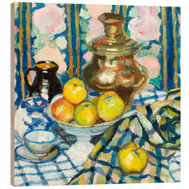 Holzbild Stillleben mit Samovar - Stanislaus Kamocki