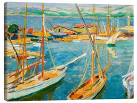 Leinwandbild Hafen in Saint-Tropez - Jozef Pankiewicz, 1909