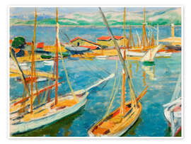 Wandbild Hafen in Saint-Tropez - Jozef Pankiewicz, 1909