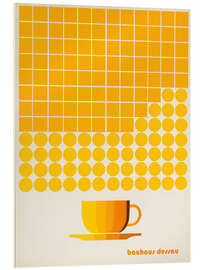 Acrylglasbild Gelbe Bauhaus Kaffeetasse