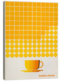 Leinwandbild Gelbe Bauhaus Kaffeetasse