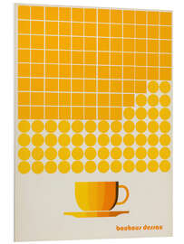 Hartschaumbild Gelbe Bauhaus Kaffeetasse