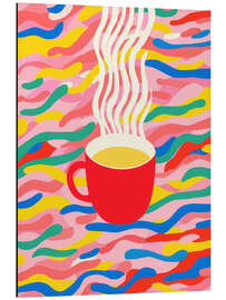 Alubild Kaffee-Optimismus