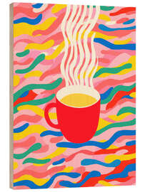 Holzbild Kaffee-Optimismus