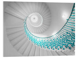 Acrylglasbild Blaugrüne Treppensymphonie - Assaf Frank