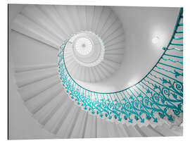 Alubild Blaugrüne Treppensymphonie - Assaf Frank