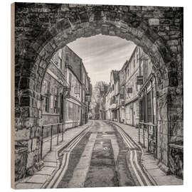 Holzbild Charmanter Steintorbogen - Assaf Frank