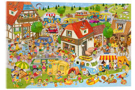 Acrylglasbild Camping auf dem Bauernhof - Marion Krätschmer