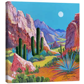 Leinwandbild Arizona Kaktusnacht - Anastasia Mamoshina