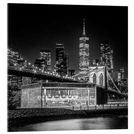 Acrylglasbild NYC Impression mit Brooklyn Bridge - Melanie Viola