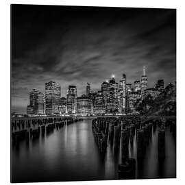 Alubild NYC East River mit Lower Manhattan Skyline - Melanie Viola