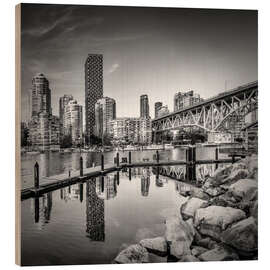 Holzbild Vancouver Impression von Granville Island - Melanie Viola