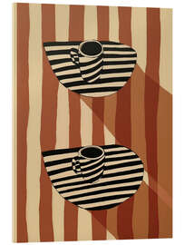 Acrylglasbild Gespräche in Streifen