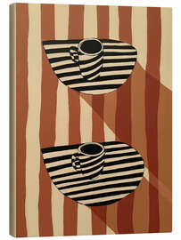 Leinwandbild Gespräche in Streifen