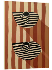 Hartschaumbild Gespräche in Streifen