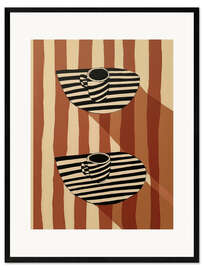 Gerahmter Kunstdruck Gespräche in Streifen