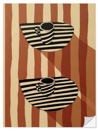 Wandsticker Gespräche in Streifen