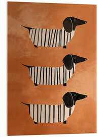 Acrylglasbild Gestreifte Dackel - Branka Kodžoman