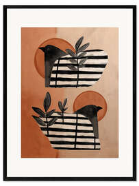 Gerahmter Kunstdruck Vögel im Gleichgewicht