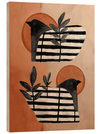 Holzbild Vögel im Gleichgewicht