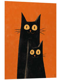 Hartschaumbild Blick der Nachtkatzen