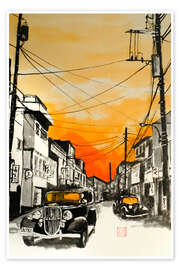 Wandbild Tokio fünfziger Jahre - Péchane