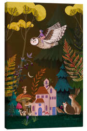 Leinwandbild Eulenflug - Mila Marquis