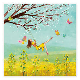 Poster Schaukeln im Frühling - Mila Marquis