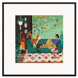 Gerahmter Kunstdruck Herbstwinde