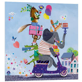 Hartschaumbild Partytiere