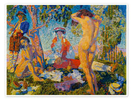 Poster Das Picknick - Otto Hettner, 1906