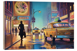 Holzbild Lichter von New York