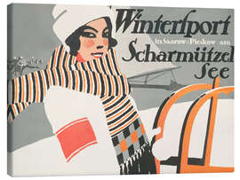 Leinwandbild Wintersport Scharmützel See - Vintage Travel Collection