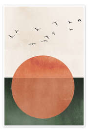 Wandbild Rising - KUBISTIKA