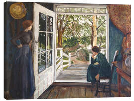 Leinwandbild An der Gartenzimmertür - Nikolai Astrup