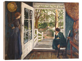 Holzbild An der Gartenzimmertür - Nikolai Astrup