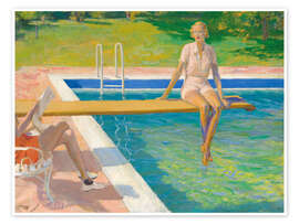 Poster The Viscountess Castlerosse, Palm Springs - Sir John Lavery