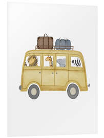 Hartschaumbild Safari-Van-Leben
